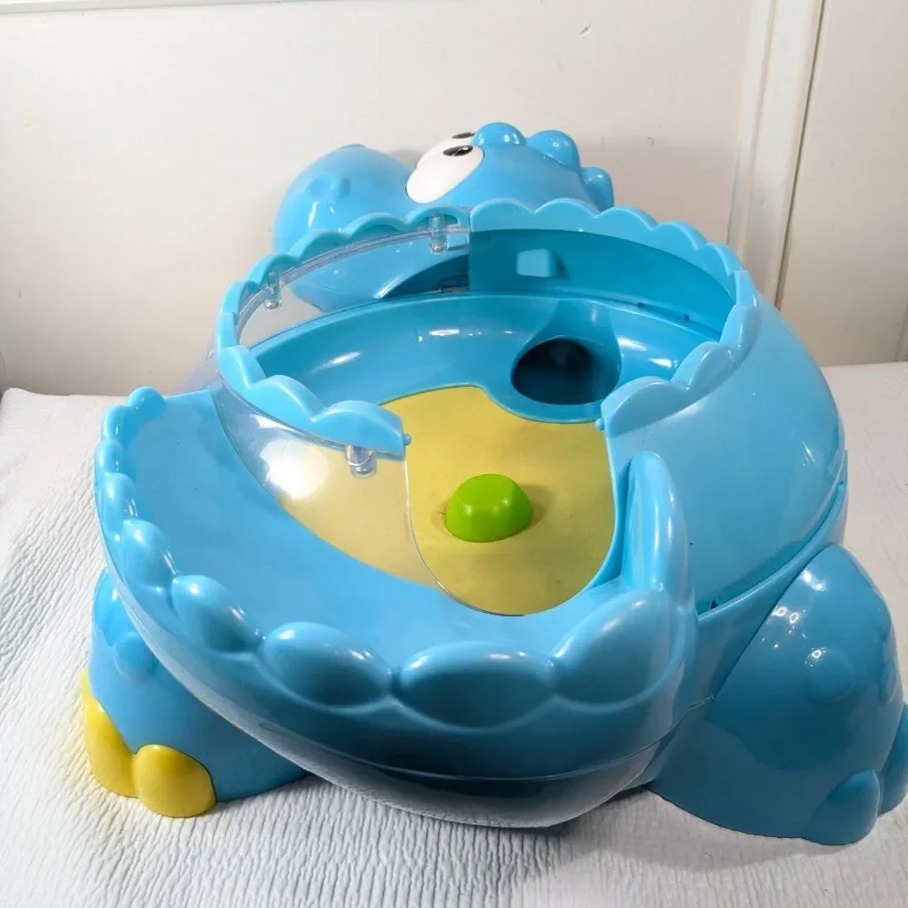 Fisher-Price Go Baby Go! Poppity Pop Musical Dino blue dinosaur toy NO BALLS